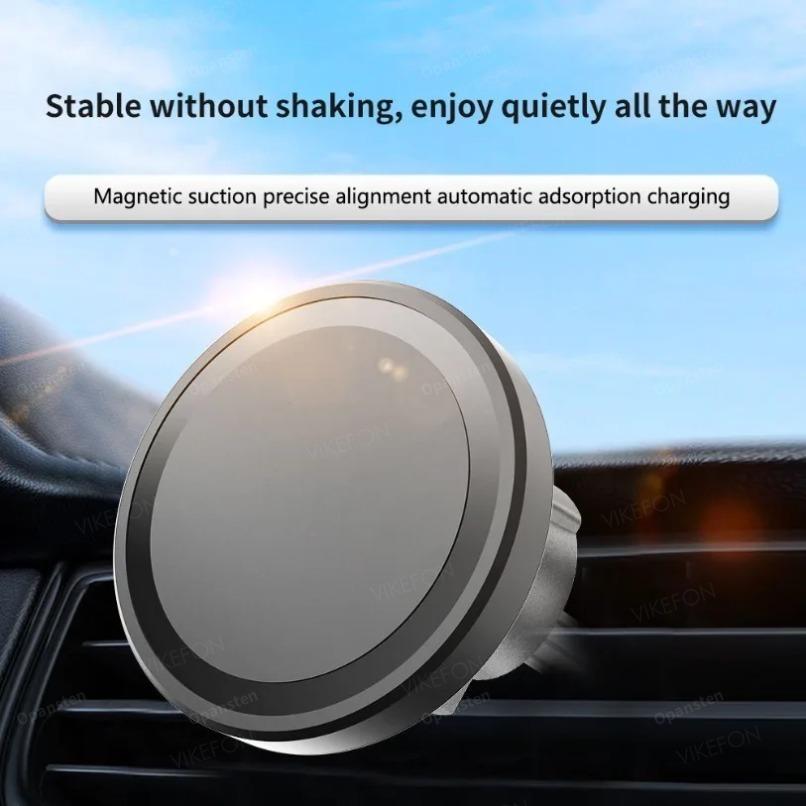30W Magnetic Car Wireless Charger Air Vent Clip Phone Holder Bracket For iPhone 17 16 15 14 Pro Max Type C Fast Charging Stand