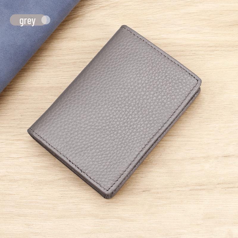 Herren-Visitenkartenetui aus echtem Leder – Rindsleder mit Litschi-Narbung, Geschenkartikel 3302