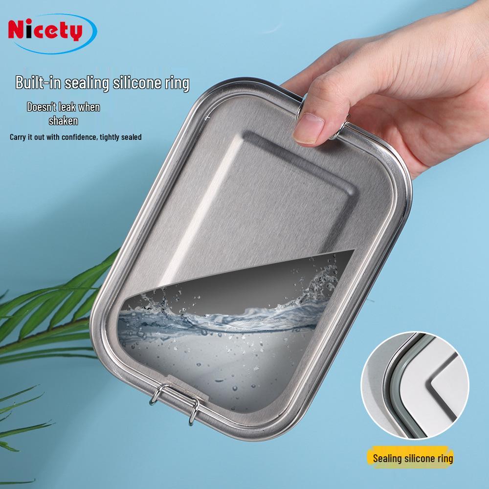 Cutie de prânz Bento din oțel inoxidabil 304 pentru copii - Calitate alimentară, Etanșă, Depozitare pentru picnic în aer liber