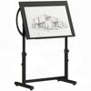 Tiltable Drafting Table, 0-85 Degrees, Height-Adjustable, Non-Slip Edge, Steel Frame, Black