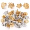 1 Pair 304 Hollow Flower Studs Stainless Steel Earrings Base With Ear Studs Back DIY Drop Earrings Post Dangle Charms Connectors