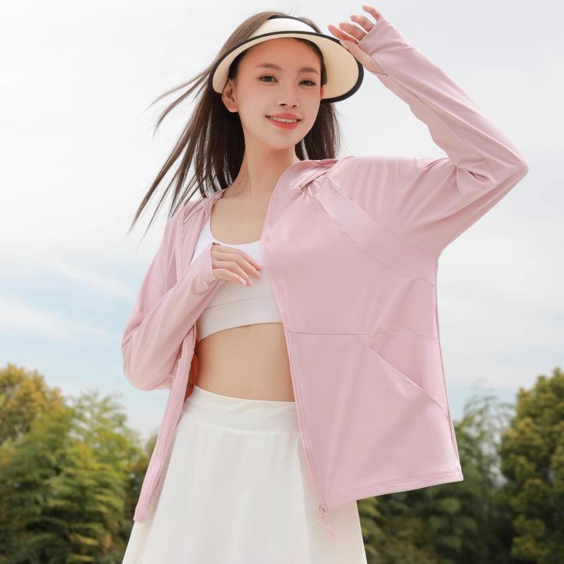 Ice Silk Sunscreen Clothes Women's Summer 1011 New Thin UV Protection Jacket Cycling Sunscreen Clothes Cardigan Jacket