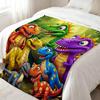 This Super Cute Dinosaur-print Flannel Blanket Is Soft, Warm, and Suitable for All Seasons. Can Be Used On the Bed or Sofa.