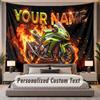 Motorradfahrer (1) Thema Personalisierte Wandteppich Benutzerdefinierter Name Text Wandbehang Tapisserie Haus Hintergrund Dekoration