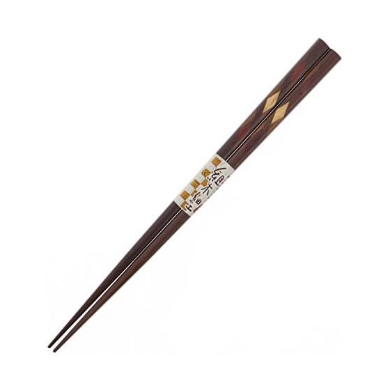 Chopsticks, Yosegi-zaiku, Kinpo, Wooden (Natural Wood), Pointed Tip, 23cm