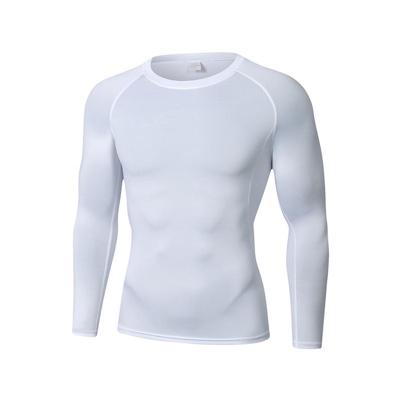 Maglia Compressiva a Maniche Lunghe ad Asciugatura Rapida da Uomo per Sport & Allenamento