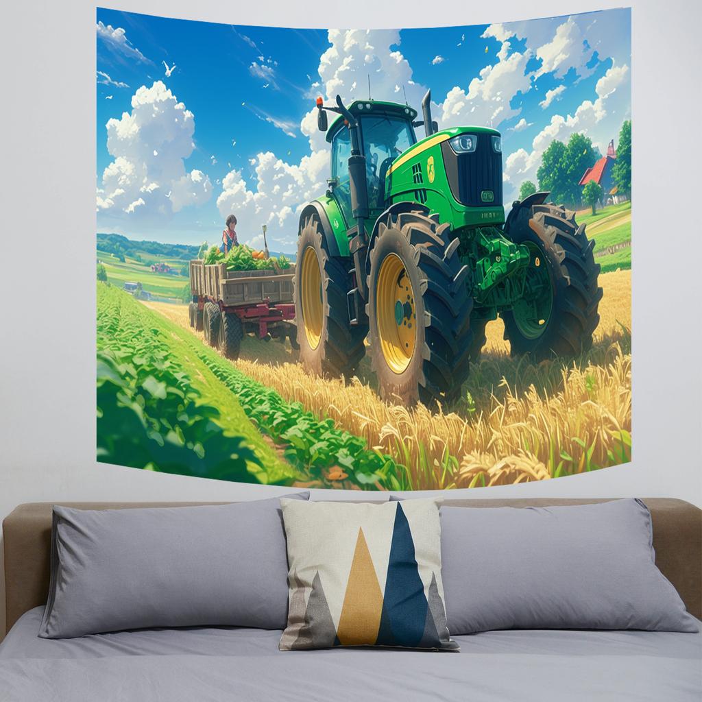 Support Farmer Tapestry Banner Rural Wall Hanging Wall Art Decoration Bedroom Farmland wall tapestry