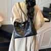 New High-end Fashion Solid Color Embroidery Thread Chain Tote Bag Portable Shoulder Trendy Women's Bag