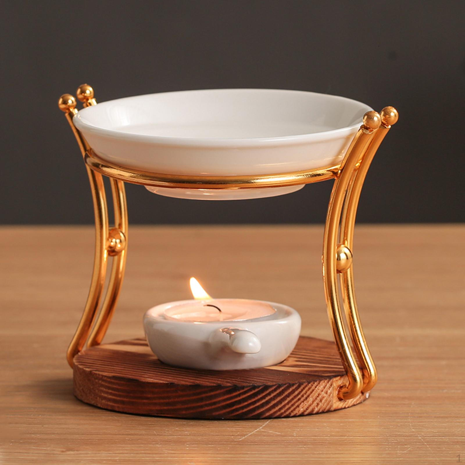 

Essential Oil Burner, Scented Wax Melt Candle Holder with Spoon, Furnace Ceramic