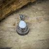 Rainbow Moonstone Gemstone 925 Sterling Silver Jewelry Pendant 1.77" M-46