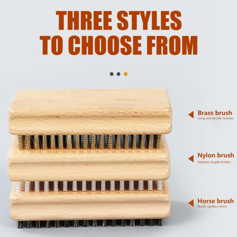 Snowboard Wax Brush Wood Handle Ski Waxing Brush Snowboard Maintenance Tool Cleaning Brush Skiing Snowboard Accessories