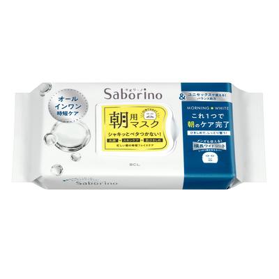 Saborino Morning Sheet White Formula for Oily Morning Mask & [Smooth Skin] Unisex! All-in-One