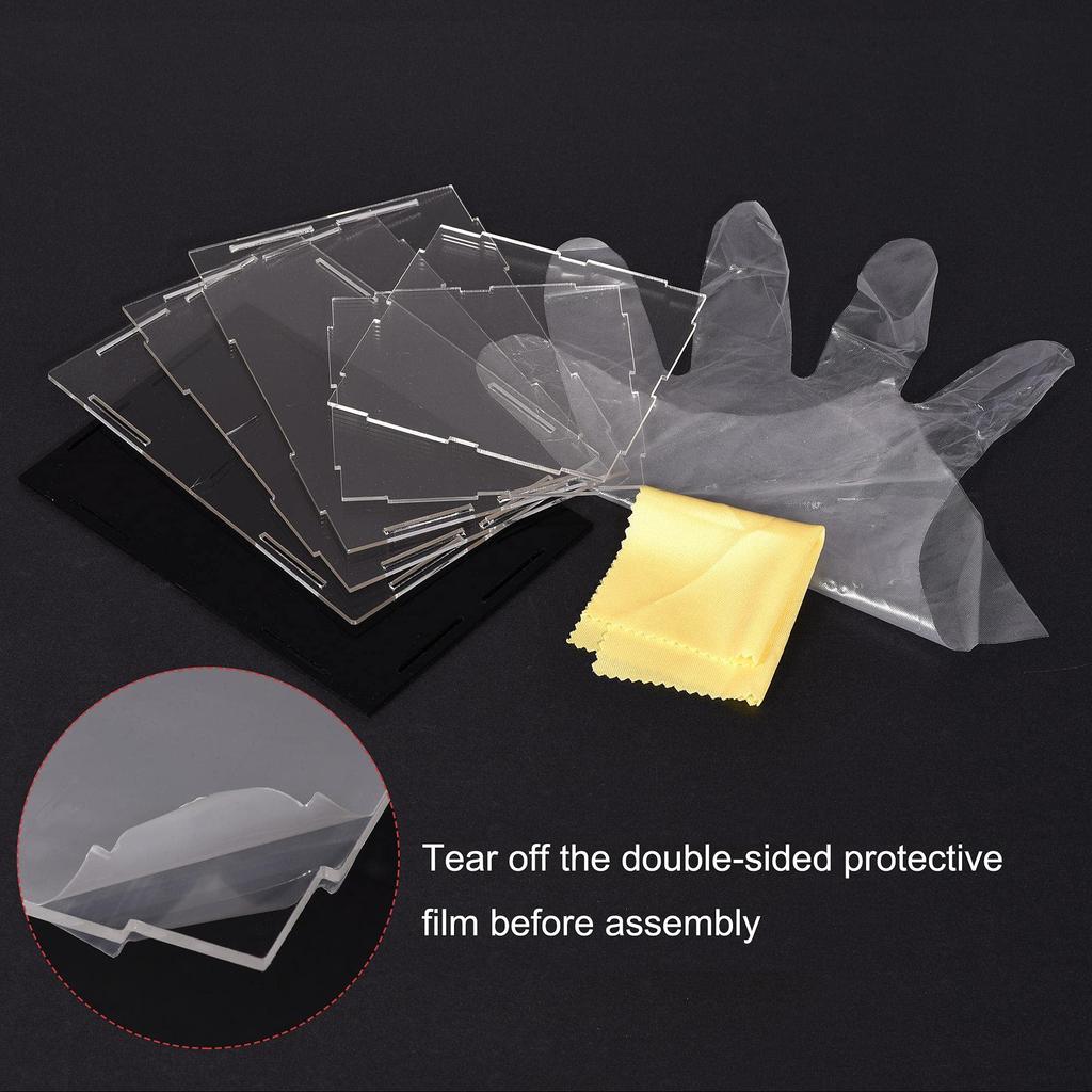 Uxcell Display Case, Dustproof, Protective Cube, Clear Acrylic, 30x20x30 Cm