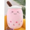 Popular bubble tea cup throw pillow large creative fruit milk tea doll plush toy