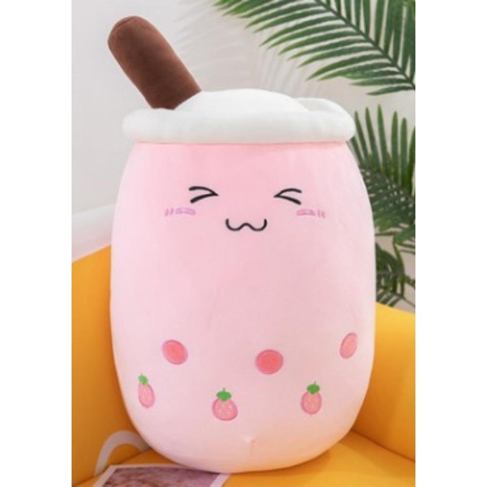 Popular bubble tea cup throw pillow large creative fruit milk tea doll plush toy