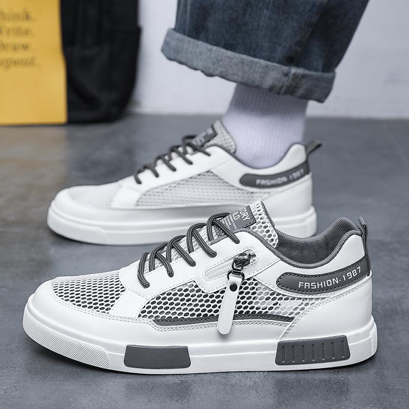 

Мужская спортивная обувь, повседневная обувь для скейтбординга, летние дышащие кроссовки для бега для студентов, большие размеры EU: 47 серый