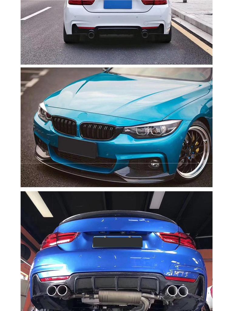 Compatible Front and Rear Lip Spoiler for BMW 4 Series 425i/430i with Quad Exhaust