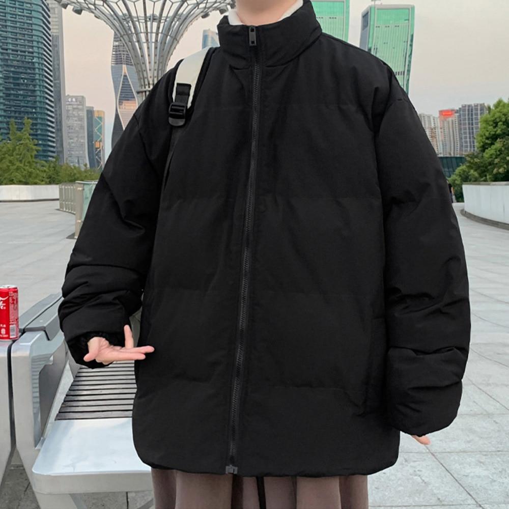 Amerikaanse maat winterjassen heren parka's dikker warme jas heren jas effen kleur parka jas damesmode nieuwe streetwear