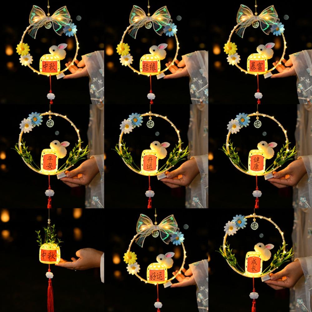 2025 Glowing DIY Material Package DIY Handmade Material Bamboo Lantern Mid-Autumn Festival Lanterns Children