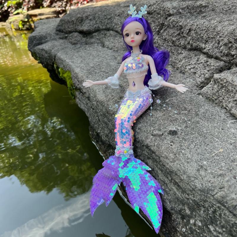Diamond Tail Mermaid Princess Children Girls Birthday Gift Toy Doll Doll Aquarium Doll