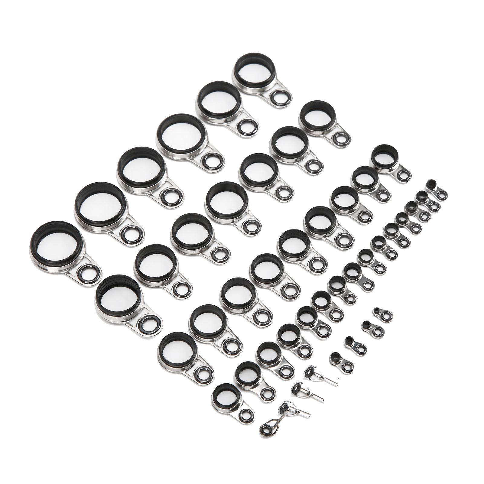

45 in 1 Set Universal Rock Casting Tackle Fishing Rod Guides Line Rings Top Tips