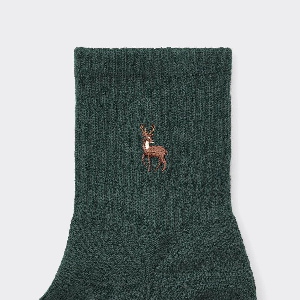 GU by Uniqlo Stil Beheizte Knöchelsocken Bestickt
