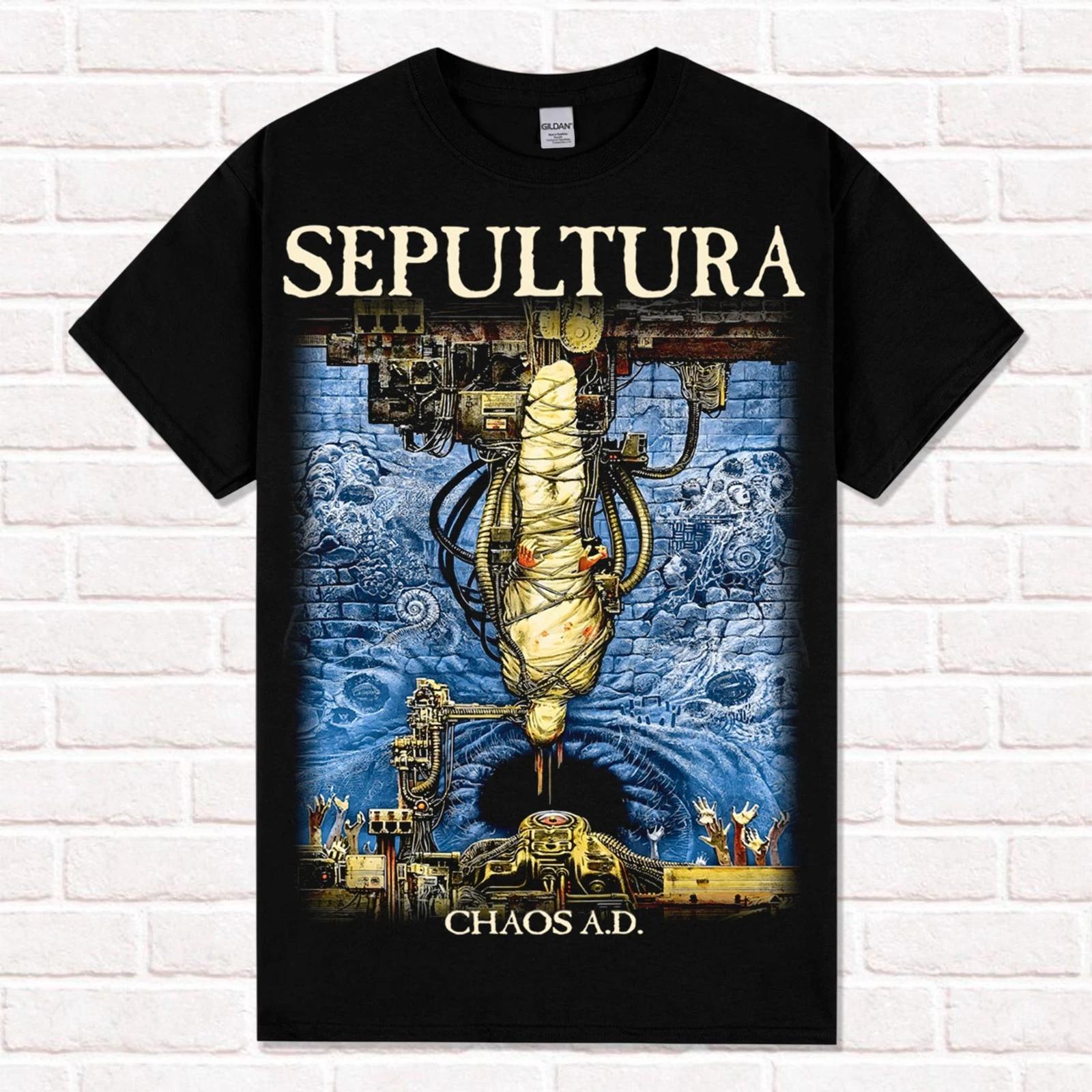 

Футболка Sepultura Chaos A.D. . Трэш-метал. Металл с пазами. Дэт-метал. XL