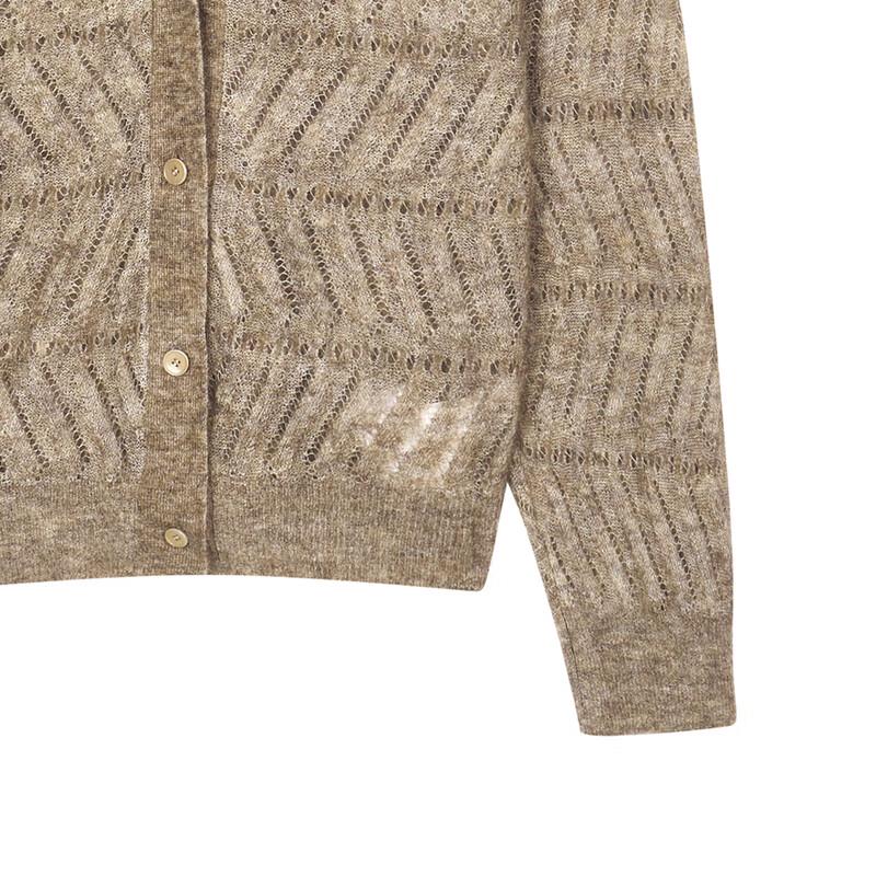 LESS 2024 Autumn V-Neck Cardigan Sweater