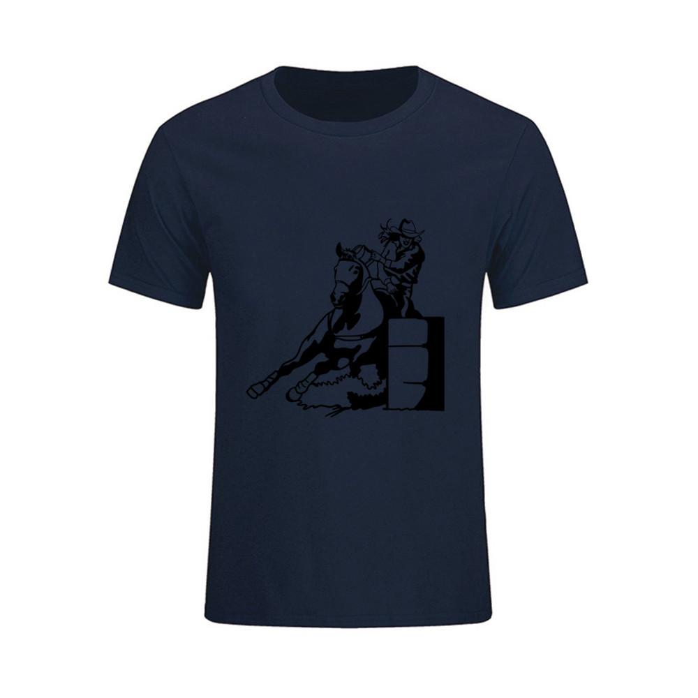 Novelty Knitted Men T Shirts Tuxedo Tees Barrel Race Lady Girl Mens T Shirt O