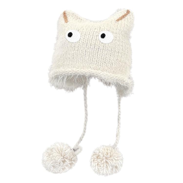 Crochet Cats Ear Hat for Women and Girl Popular Knitted Beanies Hat Soft Pullover Hat for Casual Outdoor Sport Headpiece