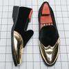 New Britain Gentleman Royal Pointed Velvet Brogue Leather Shoes For Men Fashion Designer Casual Loafers Formal Dress Footwear