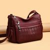 Fashionable PU Leather Shoulder Bag for Women Large Capacity Multi-Layer Crossbody Bag for Daily Use
