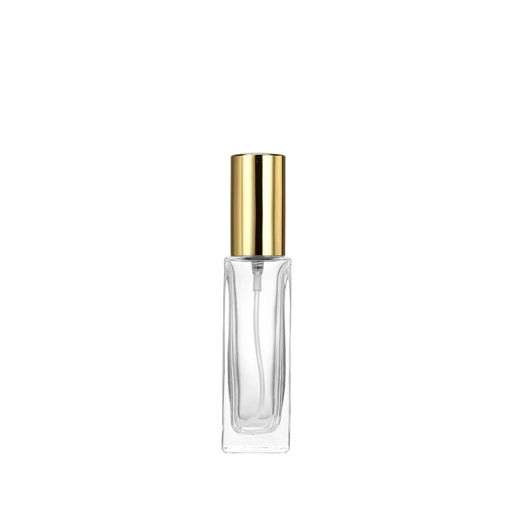 10pcs/20pcs 3ml 5ml 10ml 20ml 30ml 50ml Transparent Glass Spray Bottle Sample Glass Vials Perfume Atomizer Gold Silver Black Cap