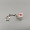 Heart Cute Keycap Keychain Fun Fidget Toy Keyboard Key Chain Ring Bag Charm Earbud Case Cover Accessories Stress Easing Friends