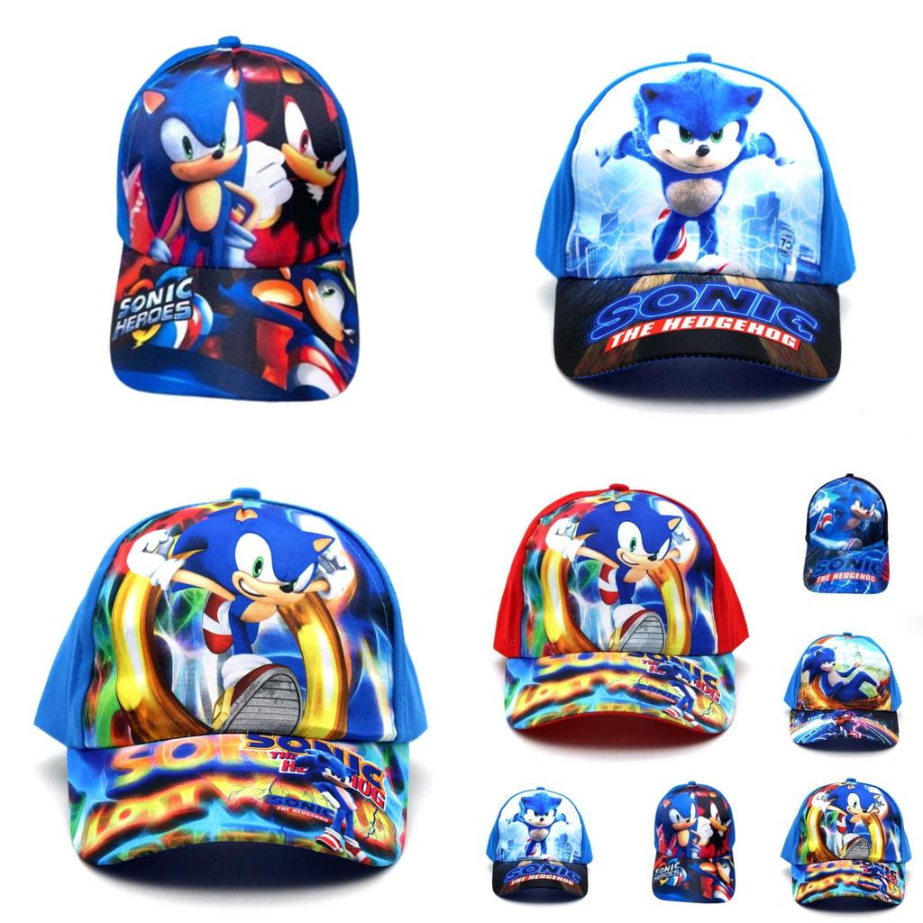 Sonic The Hedgehog Kinder Verstellbare Baseballkappe Feuchtigkeitsabsorbierende Baumwolle Sonnenschutzhut