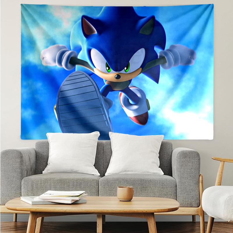 1PC Hedgehog Speed Adventure K-pop Music Group Tapestry Accessories for Bedroom,Livingroom, Dormitory Room Wall Decor Fan Birthday Gifts