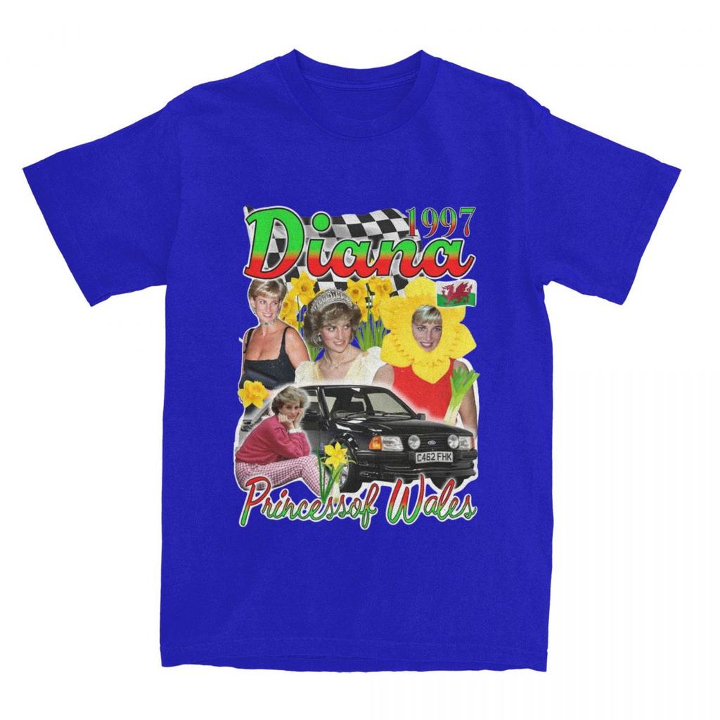Diana Prinsessa av Wales 1997 T-shirts för Män 100% Bomull Hipster T-shirt O-hals T-shirt Kortärmad Kläder Vuxen