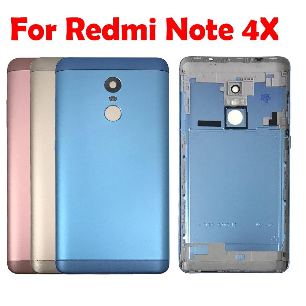 Original Back Cover For Xiaomi Redmi Note 4X Note 5 Note 6 Pro Back Door Rear Housing Cover With Volume Side Button Key