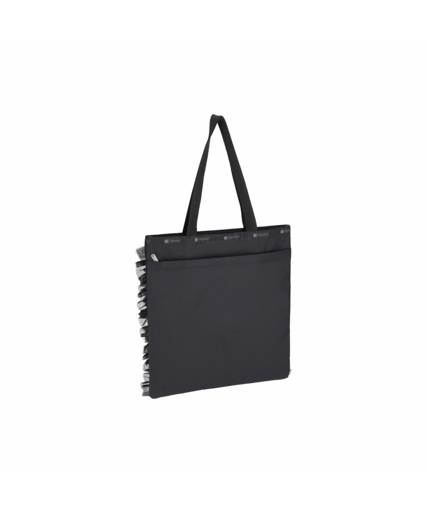 Lesportsac Black Lace Ruffle Large Emerald Tote [1833.Ld63]