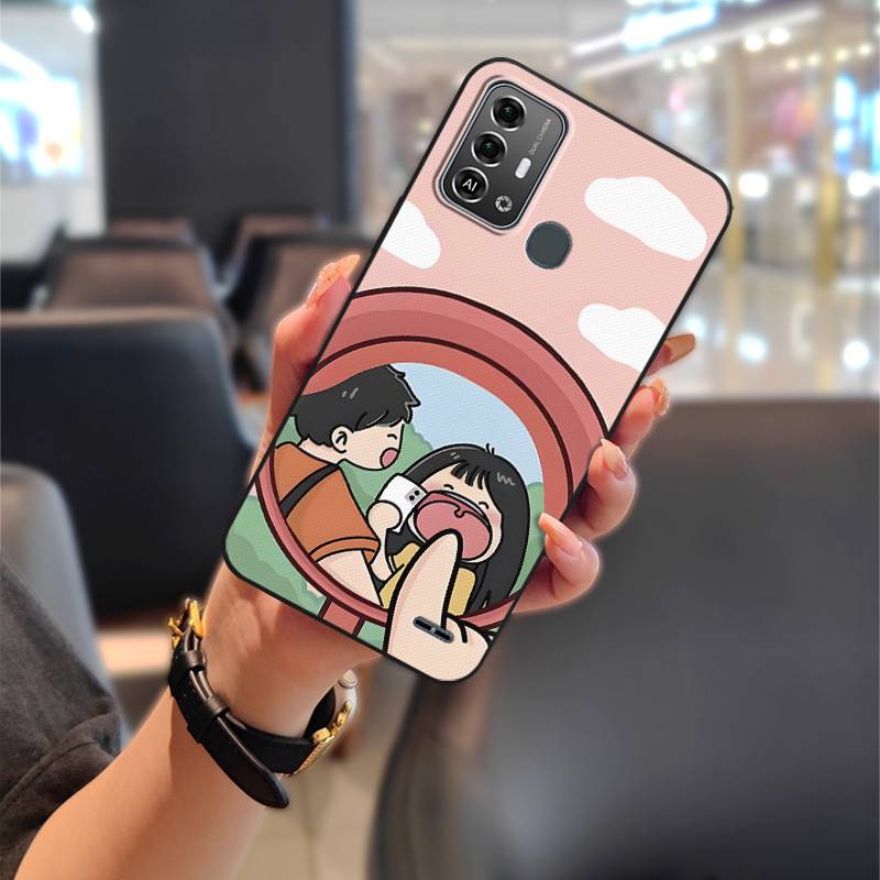 Anti-dust Graffiti Phone Case For ZTE Blade A53 Pro Dirt-resistant Waterproof Cartoon Cute Fashion Design Protective TPU