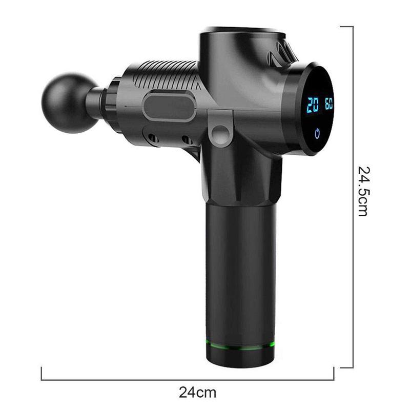 Smart Touch Screen Massage Gun High Frequency Body Muscle Relaxation Electric Massager With Portable Bag Therapy Gun For Fitness