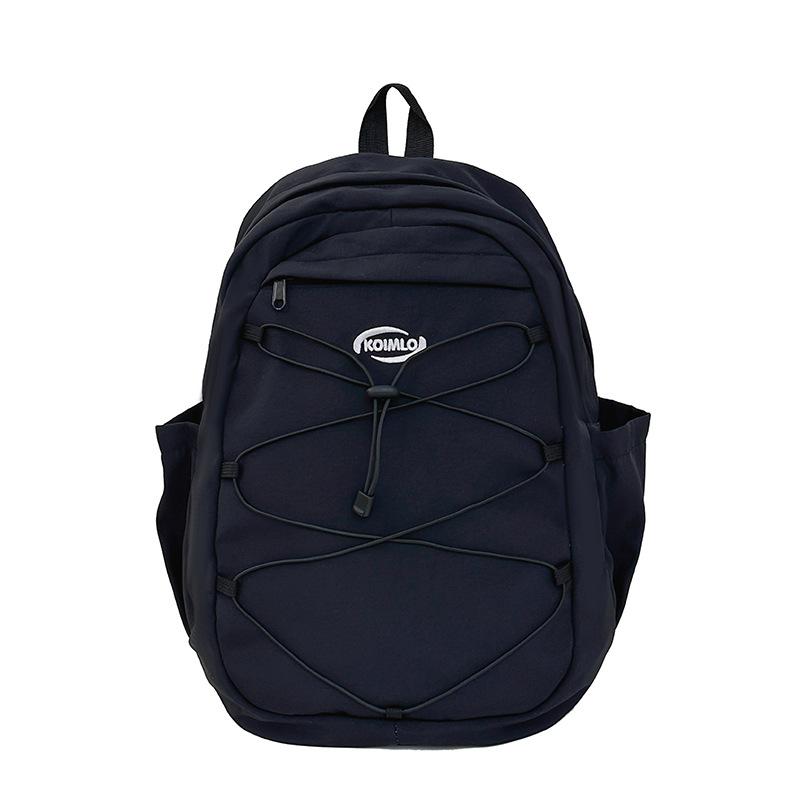 

Школьный рюкзак мужской студент колледжа большой вместимости ученик старшей школы ученик средней школы дорожный рюкзак женский трендовый крутой универсальный рюкзак single package чёрный