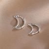925 Silver Star Moon Earring Set, Sun Moon Star/Zircon Inlaid Design Vintage Trendy Stud Huggie Earrings for Women