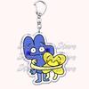 Hot Game Characters Keychain for Accessories Bag Firey Ruby Teardrop Flower Pin Coiny Price Tag Keyring Jewelry Fans Gamer Gifts