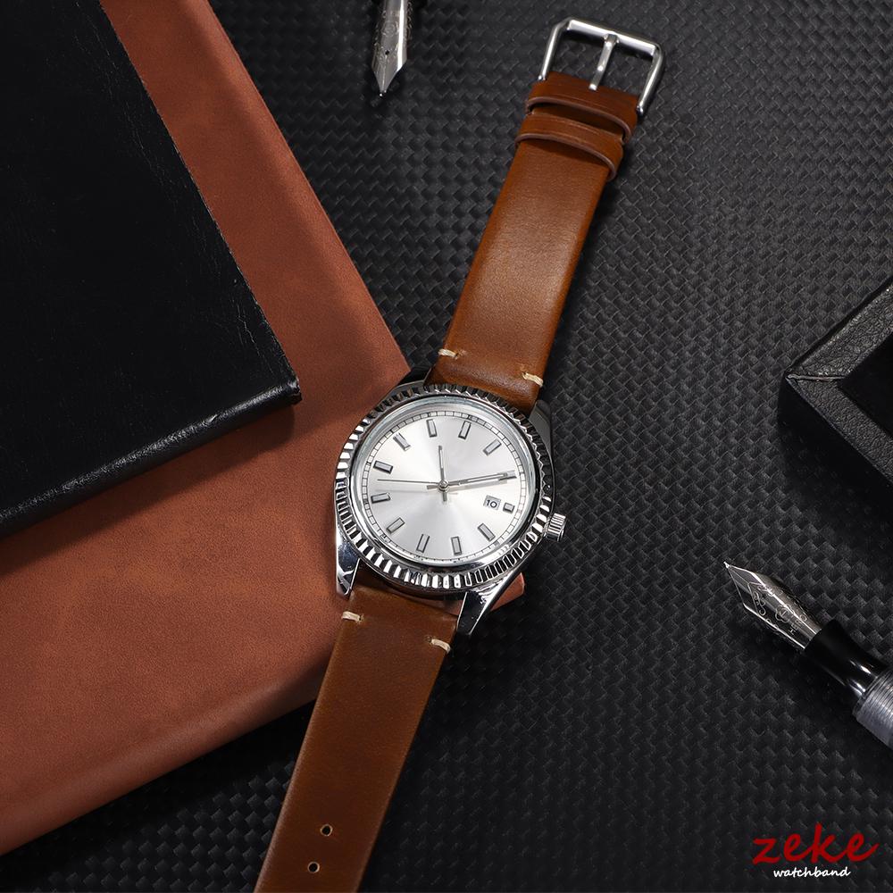 18mm 20mm 22mm Stisching Cowhide Watchbands Men Women Soft Calfskin Business Watch Straps Vintage Brown Black Bracelet Wristband