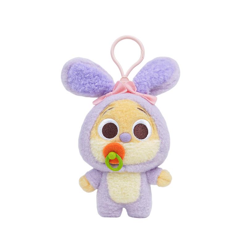 Authentic Zootopia 2 Judy & Nick Plush Keychain with Officer Clawhauser Ornament