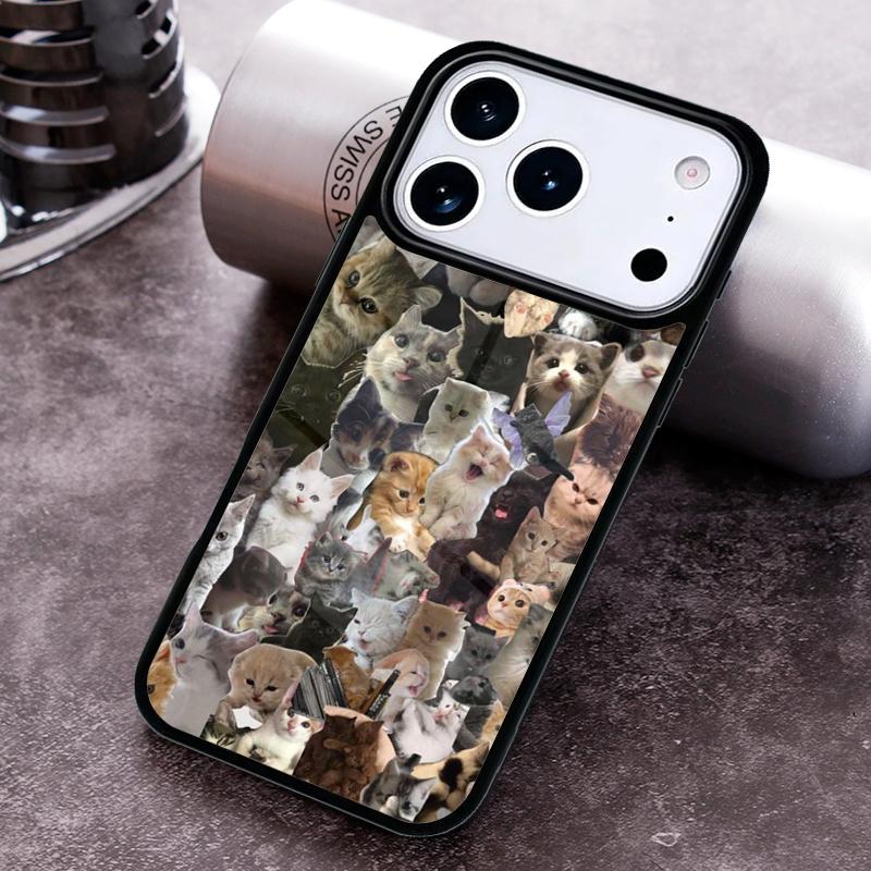 Crying Cat Meme Phone Case For iPhone 17 16 15 14 13 12 11 Pro Max Plus 17Air Soft Silicone Cover
