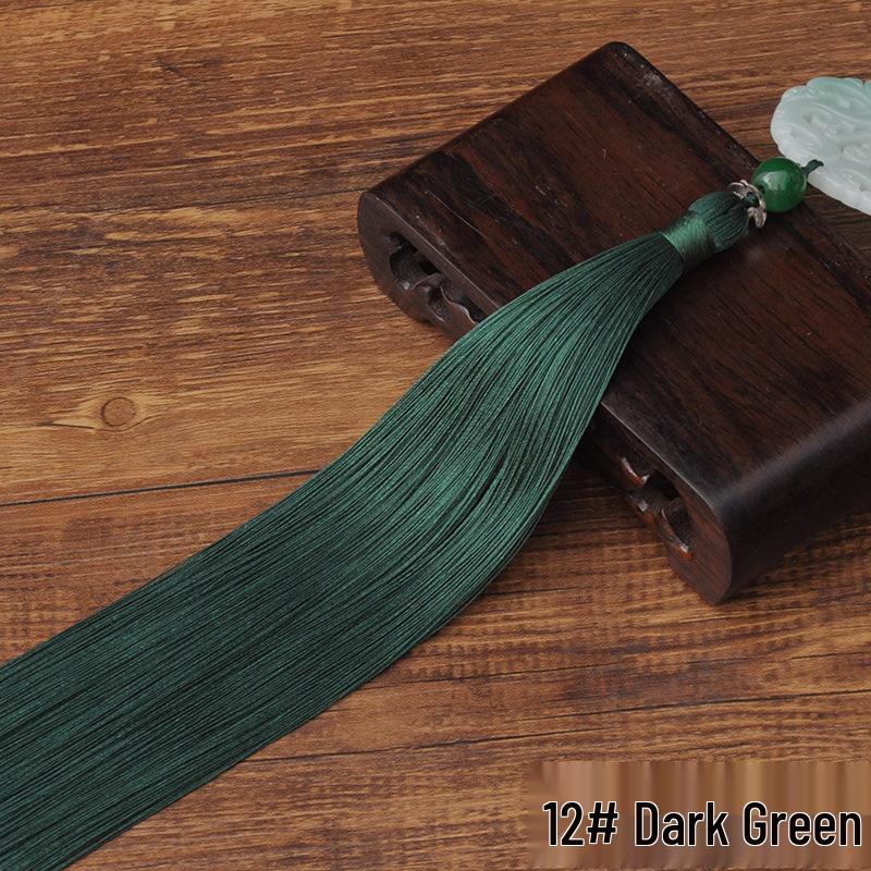 Fu Shou Imitation Jade Hanfu Waist Tassel Pendant with Lantern and Table Runner Accents