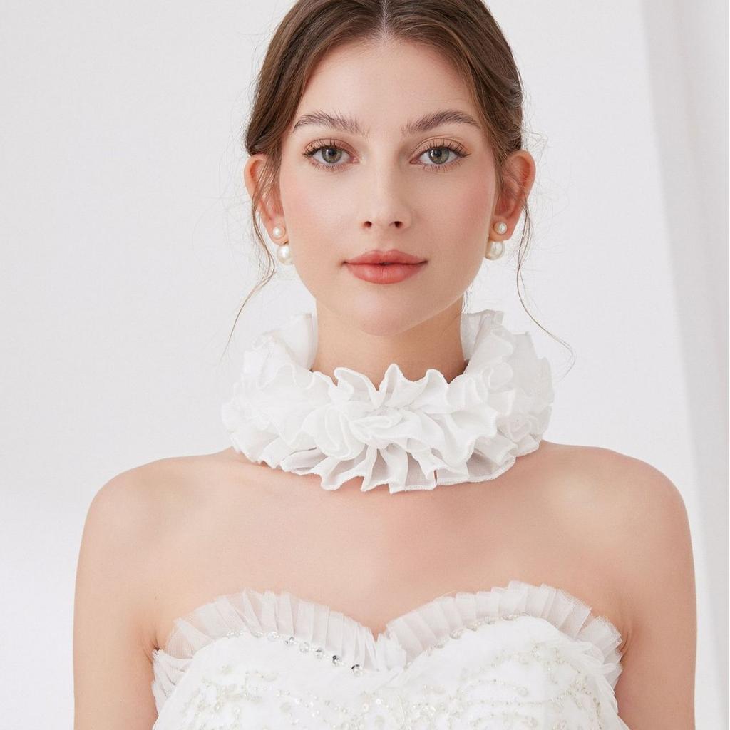 White Necklace Fake Collar for Women's Suit Removable Detachable White Collar Clothes Accessories Shirt Girls Bokwnots Necktie