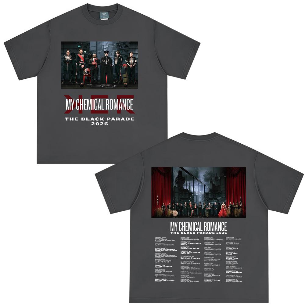 The Black Parade 2026 Tour Tshirts Punk Rock Band My Chemical RoUnisexce Tshirt Unisexs Women Clothing Cotton T Shirt Streetwear